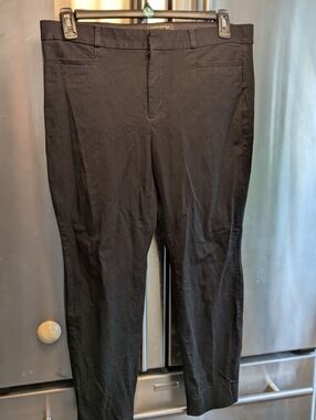 Banana Republic Blk Sloan Curvy Fit Cotton Rayon Blend Stretch Straight Leg 12
